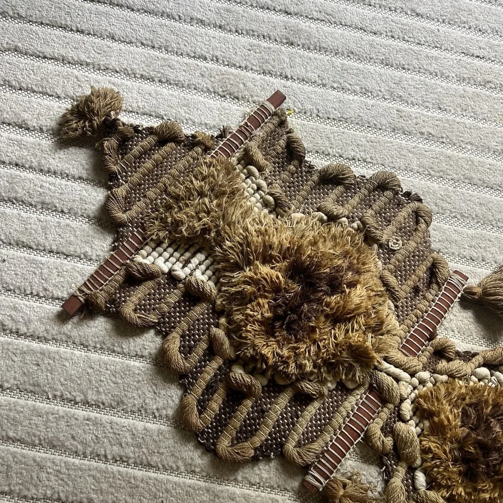 RARE VTG 1977 DON FREEDMAN Woven Fiber Tapestry Hanging MCM